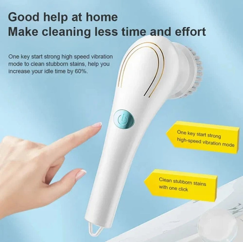 Electric Cordless Cleaning Brush Spin Scrubber Turbo Scrub Cleaner Rechargeable
